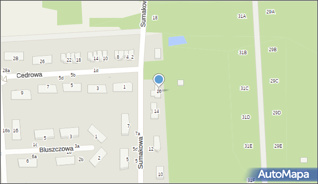 Janinów, Sumakowa, 16, mapa Janinów