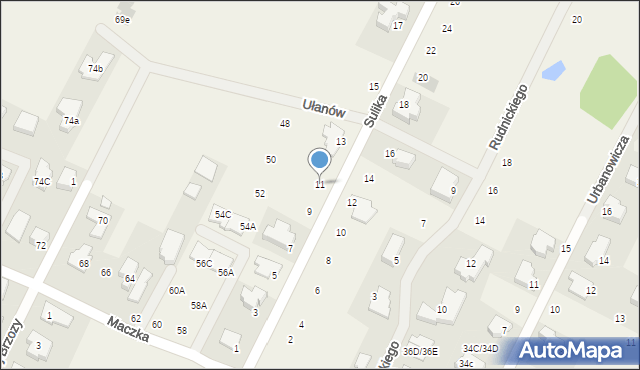 Janów, Sulika Nikodema, gen., 11, mapa Janów