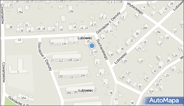 Jaworzno, Sucharskiego Henryka, mjr., 1, mapa Jaworzno