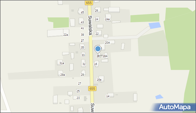 Jeleniewo, Suwalska, 18, mapa Jeleniewo