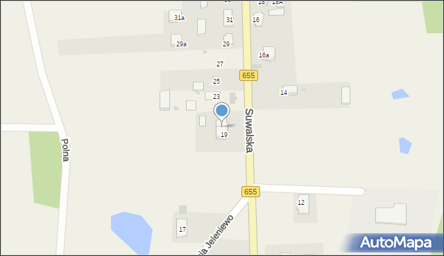 Jeleniewo, Suwalska, 21, mapa Jeleniewo