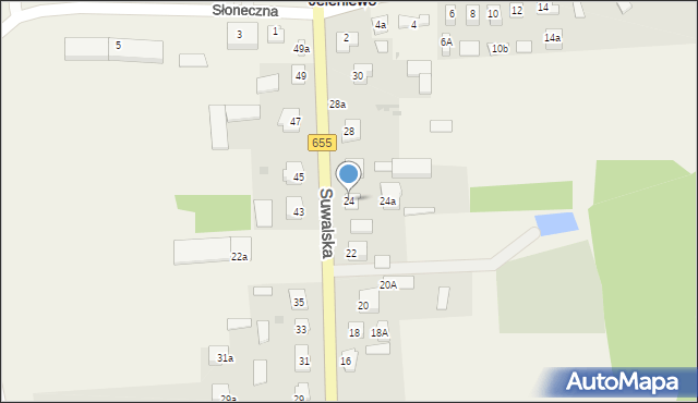 Jeleniewo, Suwalska, 24, mapa Jeleniewo