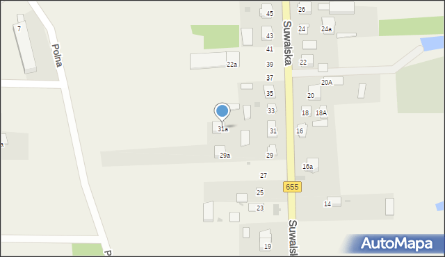 Jeleniewo, Suwalska, 31a, mapa Jeleniewo