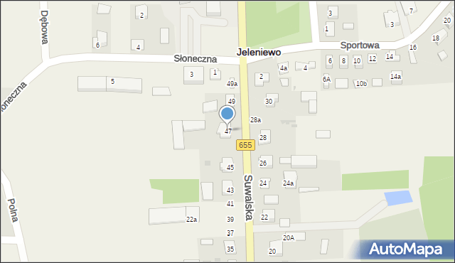 Jeleniewo, Suwalska, 47, mapa Jeleniewo