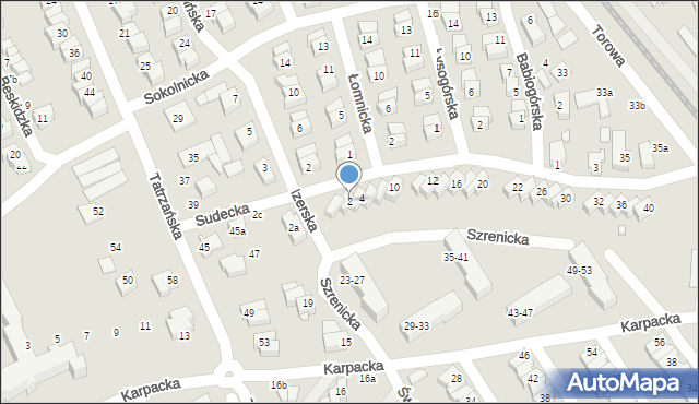 Kalisz, Sudecka, 2, mapa Kalisza