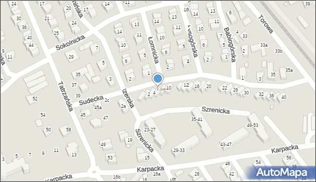 Kalisz, Sudecka, 6, mapa Kalisza