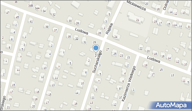 Kamieńsk, Sucharskiego Henryka, mjr., 2a, mapa Kamieńsk