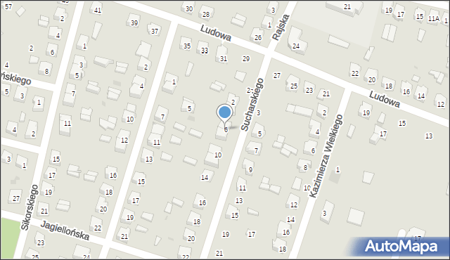 Kamieńsk, Sucharskiego Henryka, mjr., 6, mapa Kamieńsk