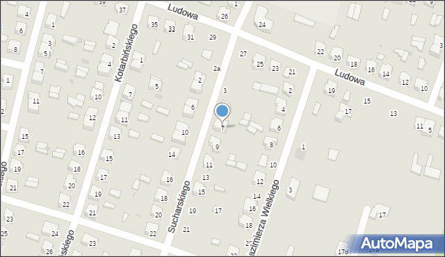 Kamieńsk, Sucharskiego Henryka, mjr., 7, mapa Kamieńsk