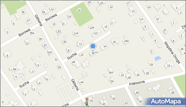 Kamionka, Sucha, 12, mapa Kamionka