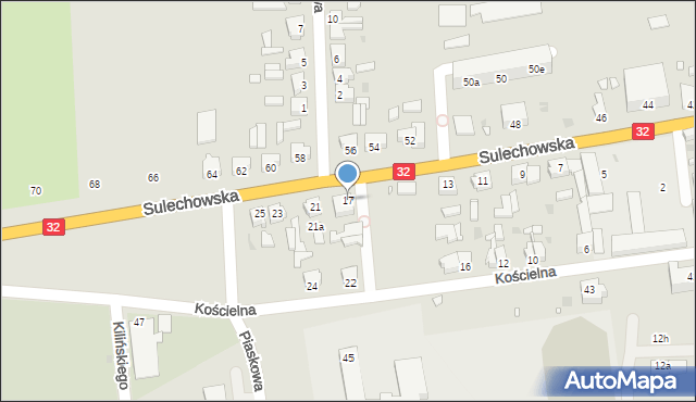 Kargowa, Sulechowska, 17, mapa Kargowa