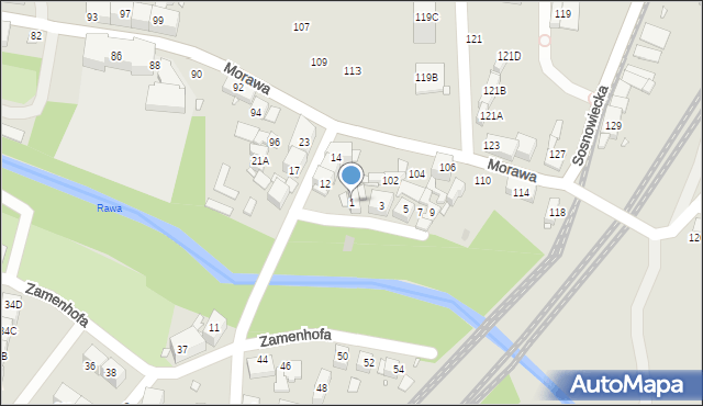 Katowice, Sucharskiego Henryka, mjr., 1, mapa Katowic