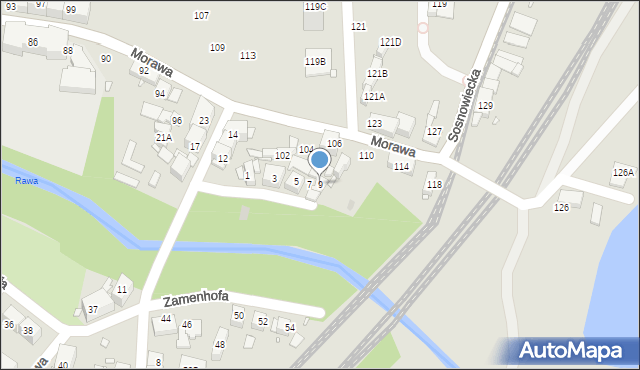 Katowice, Sucharskiego Henryka, mjr., 9, mapa Katowic