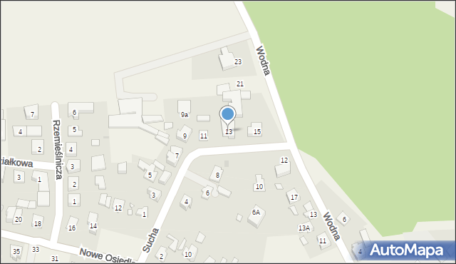 Kicin, Sucha, 13, mapa Kicin