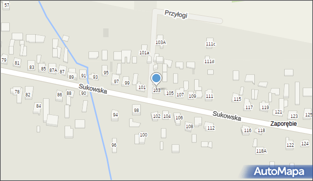 Kielce, Sukowska, 103, mapa Kielc