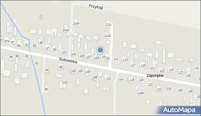 Kielce, Sukowska, 111a, mapa Kielc