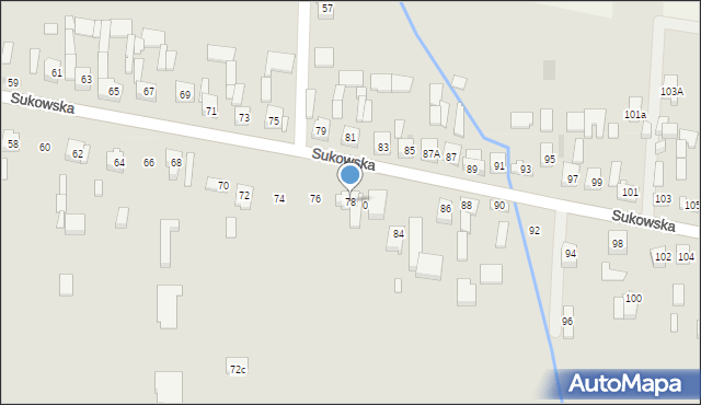 Kielce, Sukowska, 78, mapa Kielc