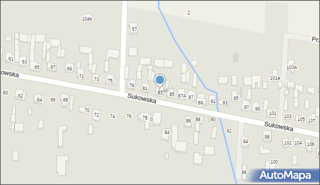 Kielce, Sukowska, 83, mapa Kielc