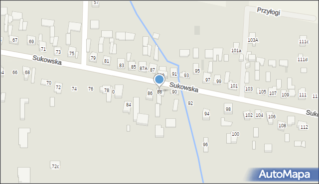 Kielce, Sukowska, 88, mapa Kielc