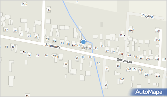 Kielce, Sukowska, 89, mapa Kielc