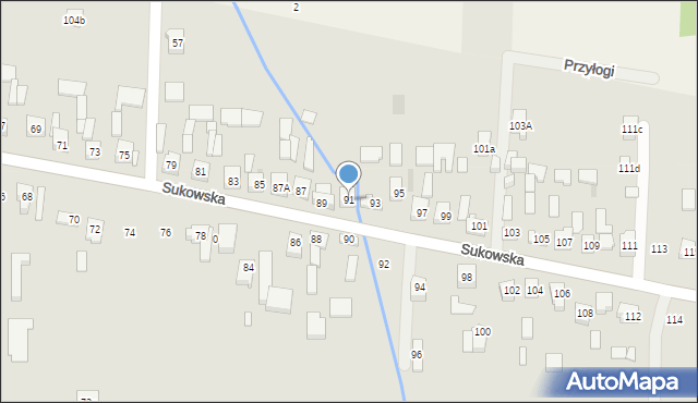 Kielce, Sukowska, 91, mapa Kielc