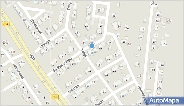 Kielce, Sucharskiego Henryka, mjr., 18, mapa Kielc
