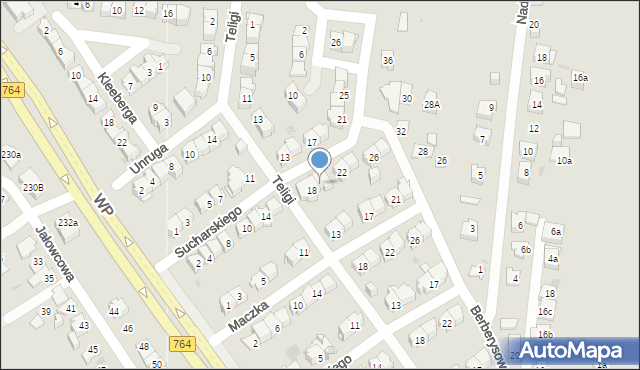 Kielce, Sucharskiego Henryka, mjr., 20, mapa Kielc