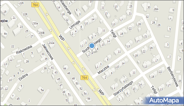 Kielce, Sucharskiego Henryka, mjr., 4, mapa Kielc