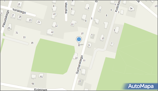 Kiełpino, Sucharskiego Henryka, mjr., 12, mapa Kiełpino