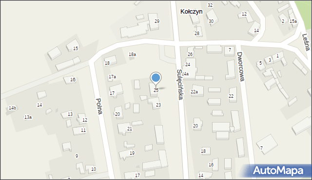 Kołczyn, Sulęcińska, 25, mapa Kołczyn