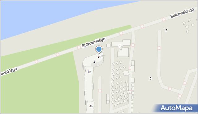 Kołobrzeg, Sułkowskiego Antoniego, 4C, mapa Kołobrzegu
