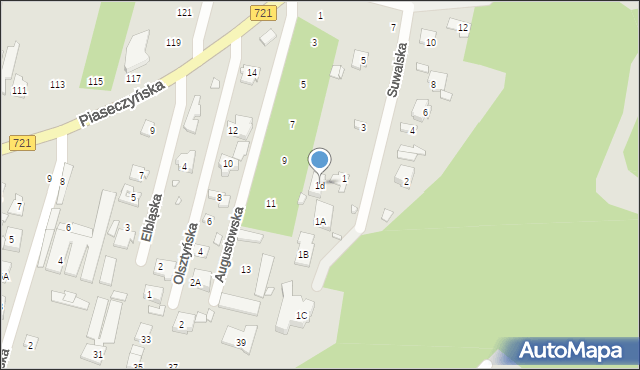 Konstancin-Jeziorna, Suwalska, 1d, mapa Konstancin-Jeziorna