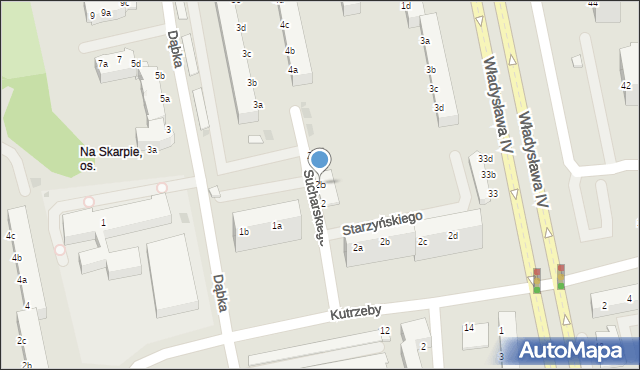 Koszalin, Sucharskiego Henryka, mjr., 2b, mapa Koszalina