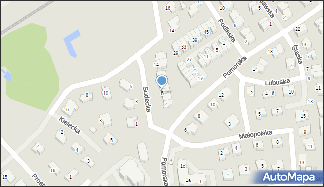 Koszalin, Sudecka, 6, mapa Koszalina
