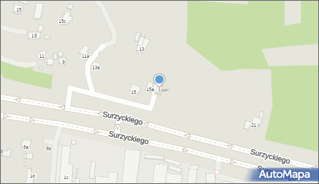 Kraków, Surzyckiego Jana, 15b, mapa Krakowa