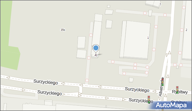 Kraków, Surzyckiego Jana, 41, mapa Krakowa