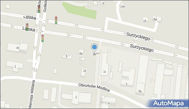 Kraków, Surzyckiego Jana, 6b, mapa Krakowa