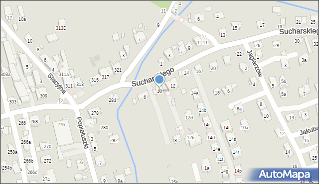 Kraków, Sucharskiego Henryka, mjr., 10, mapa Krakowa