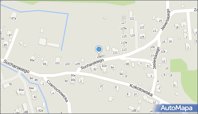 Kraków, Sucharskiego Henryka, mjr., 109, mapa Krakowa