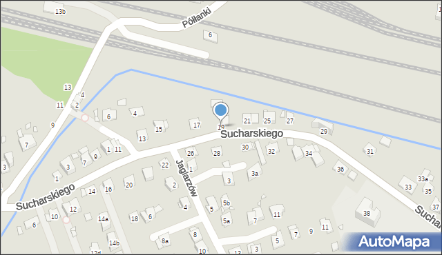 Kraków, Sucharskiego Henryka, mjr., 19, mapa Krakowa