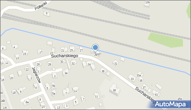 Kraków, Sucharskiego Henryka, mjr., 29, mapa Krakowa