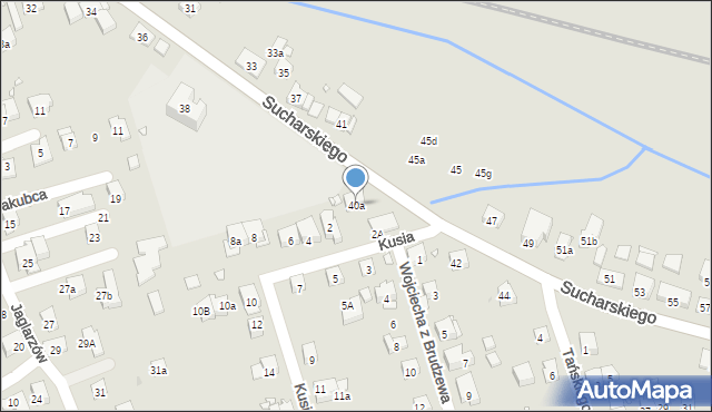 Kraków, Sucharskiego Henryka, mjr., 40a, mapa Krakowa