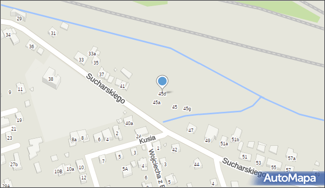 Kraków, Sucharskiego Henryka, mjr., 45d, mapa Krakowa