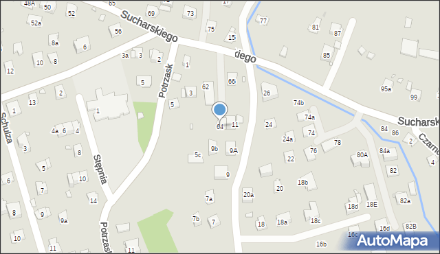 Kraków, Sucharskiego Henryka, mjr., 64, mapa Krakowa