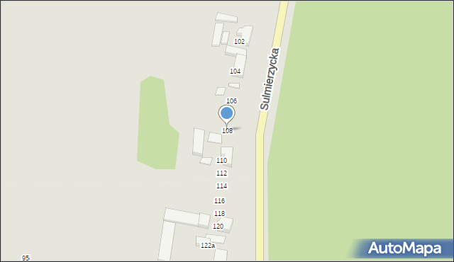 Krotoszyn, Sulmierzycka, 108, mapa Krotoszyna
