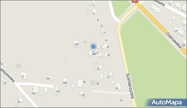 Krotoszyn, Sulmierzycka, 18a, mapa Krotoszyna