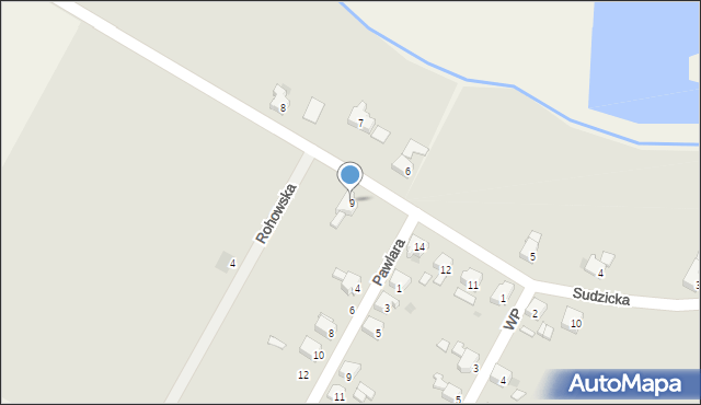 Krzanowice, Sudzicka, 9, mapa Krzanowice