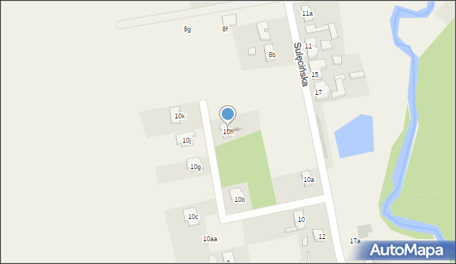 Krzeszyce, Sulęcińska, 10h, mapa Krzeszyce
