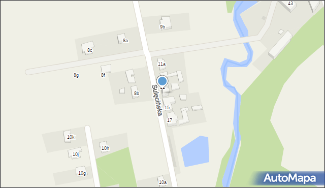 Krzeszyce, Sulęcińska, 13, mapa Krzeszyce