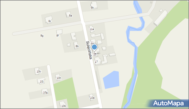 Krzeszyce, Sulęcińska, 15, mapa Krzeszyce